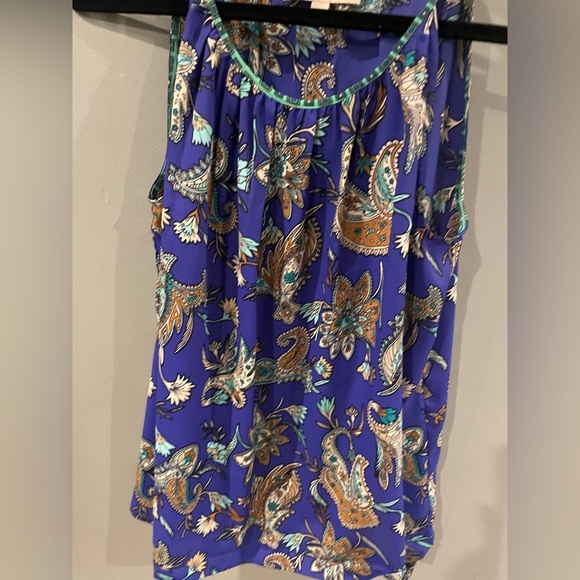 LOFT paisley sleeveless Halter top - M - Picture 3 of 4